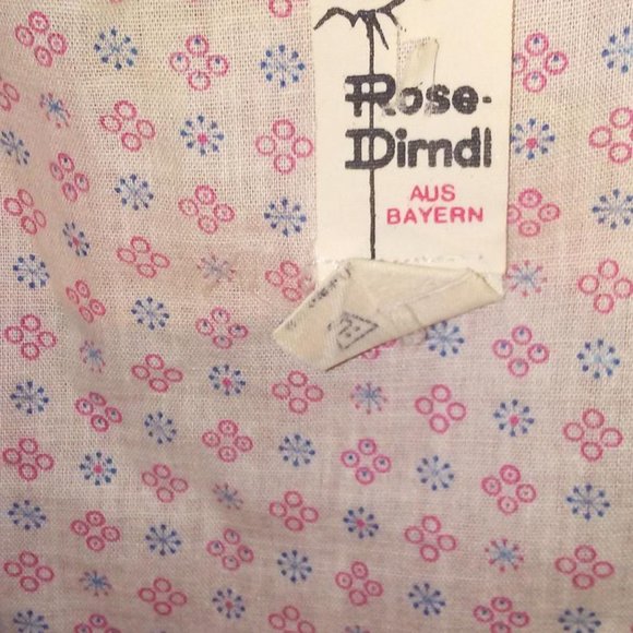 Bavarian Red Dress Rose Dirndl Medium Oktoberfest embroidered - Picture 4 of 6